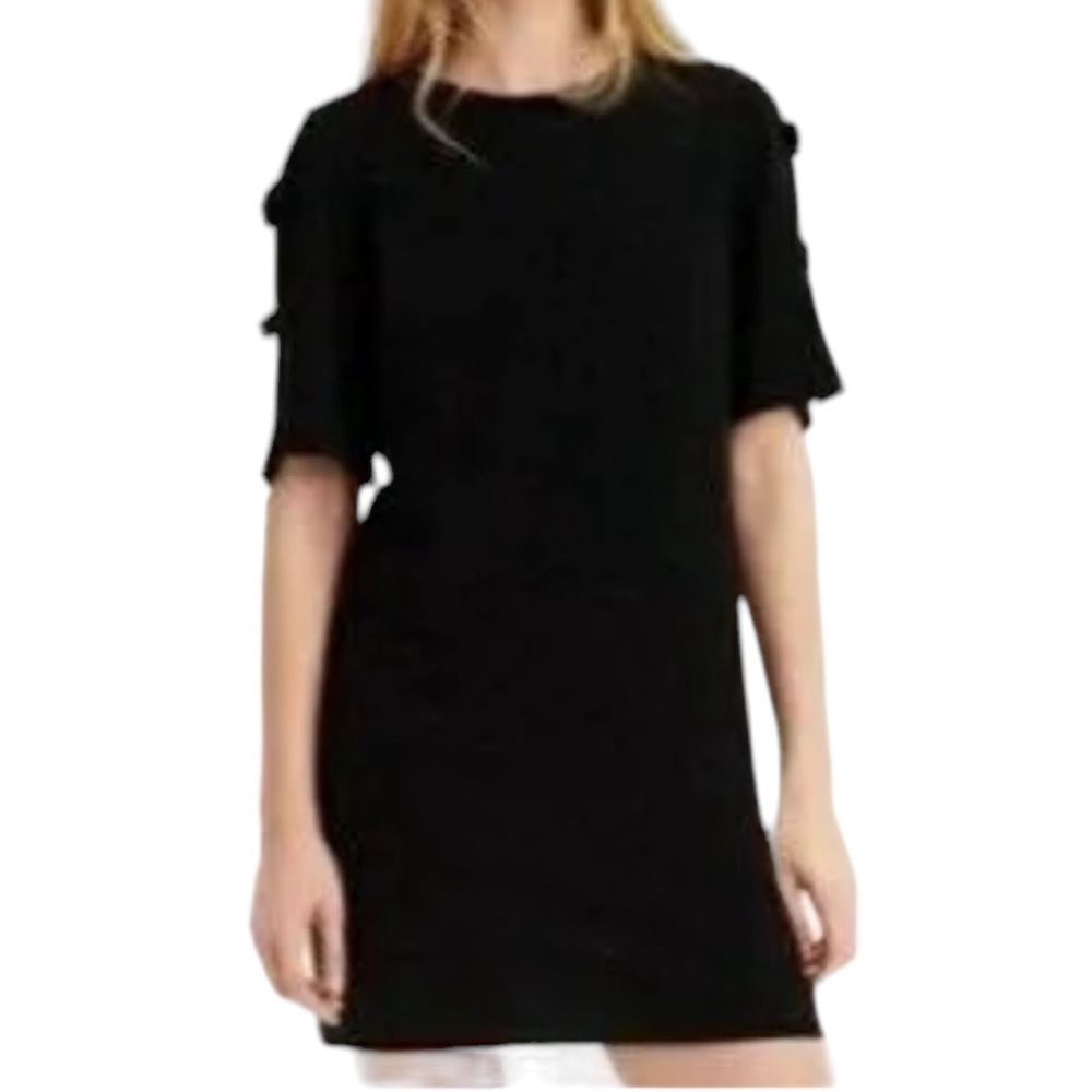 Club Monaco Little Black Dress Mini Dress Bow Sleeves Size 0